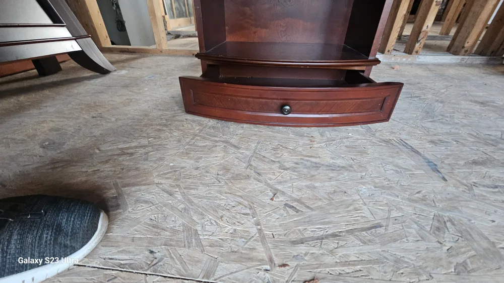 Brown Wooden Hutch with Bookshelves