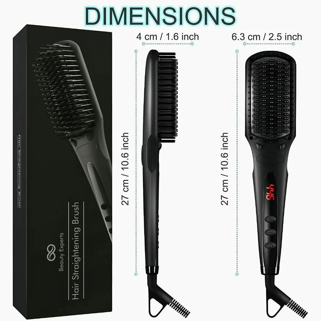 ✨ Silky Hair Professional Ceramic Straightening Brush image indicator(8)