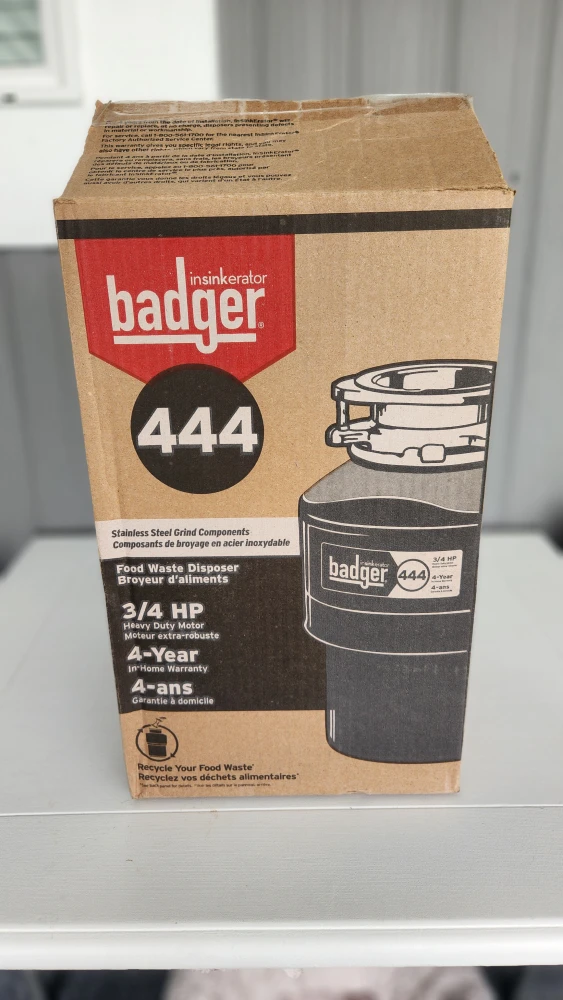 Badger 444 InSinkErator Food Waste Disposer - NEW