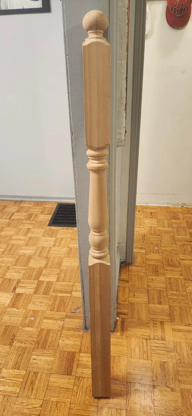Wooden Spindle Staircase Railing Post