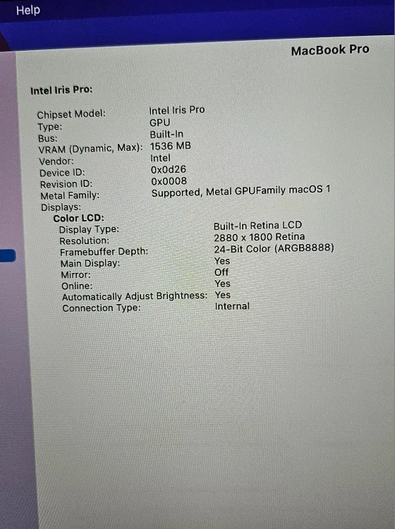 MacBook Pro 2015 15". READ the description before contacting image indicator(6)