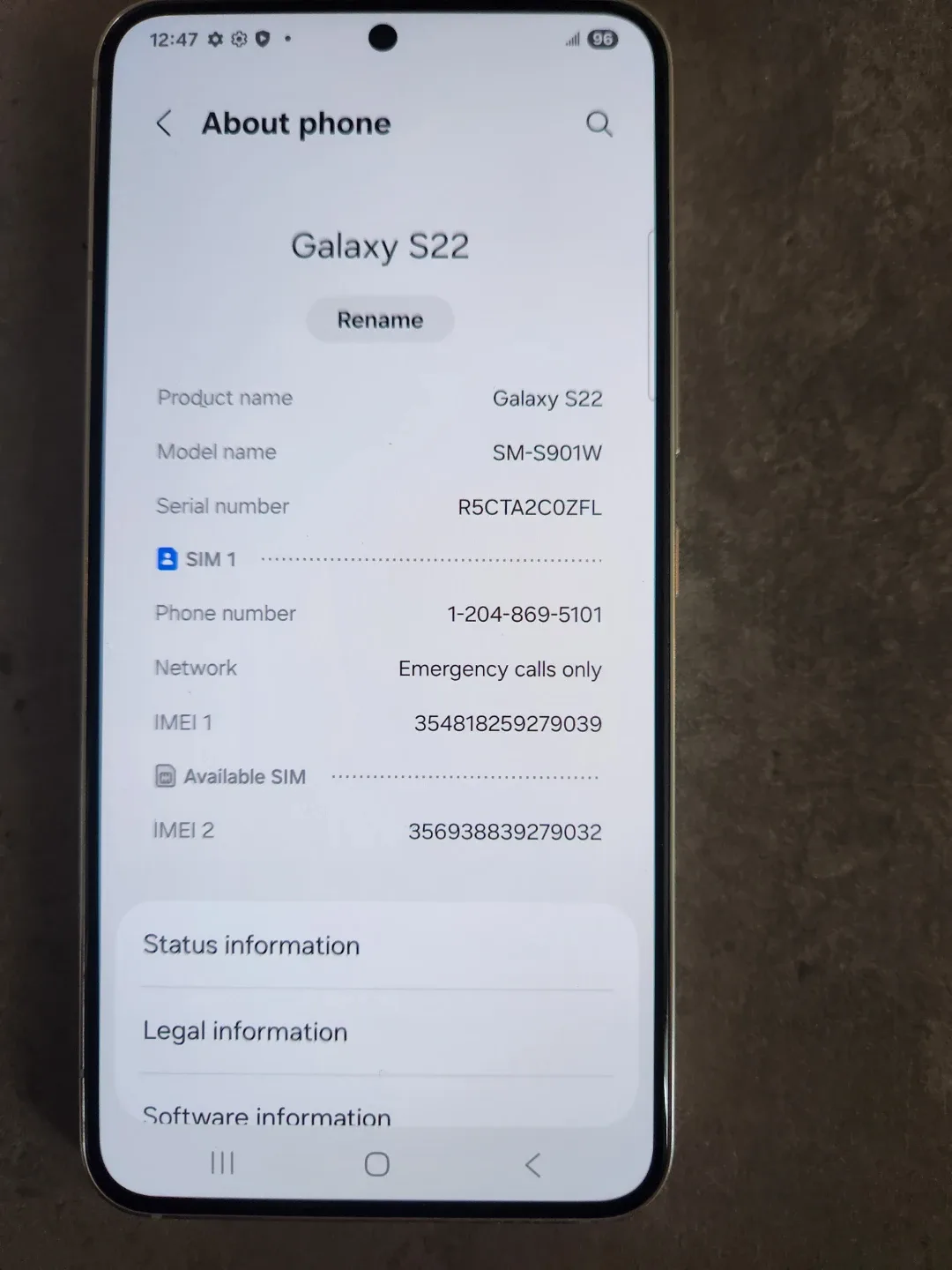 Samsung Galaxy S22 - White image indicator(4)