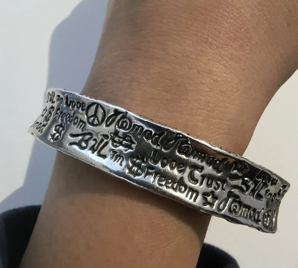 925 Sterling Silver Cuff Bracelet (Unisex) image indicator(2)