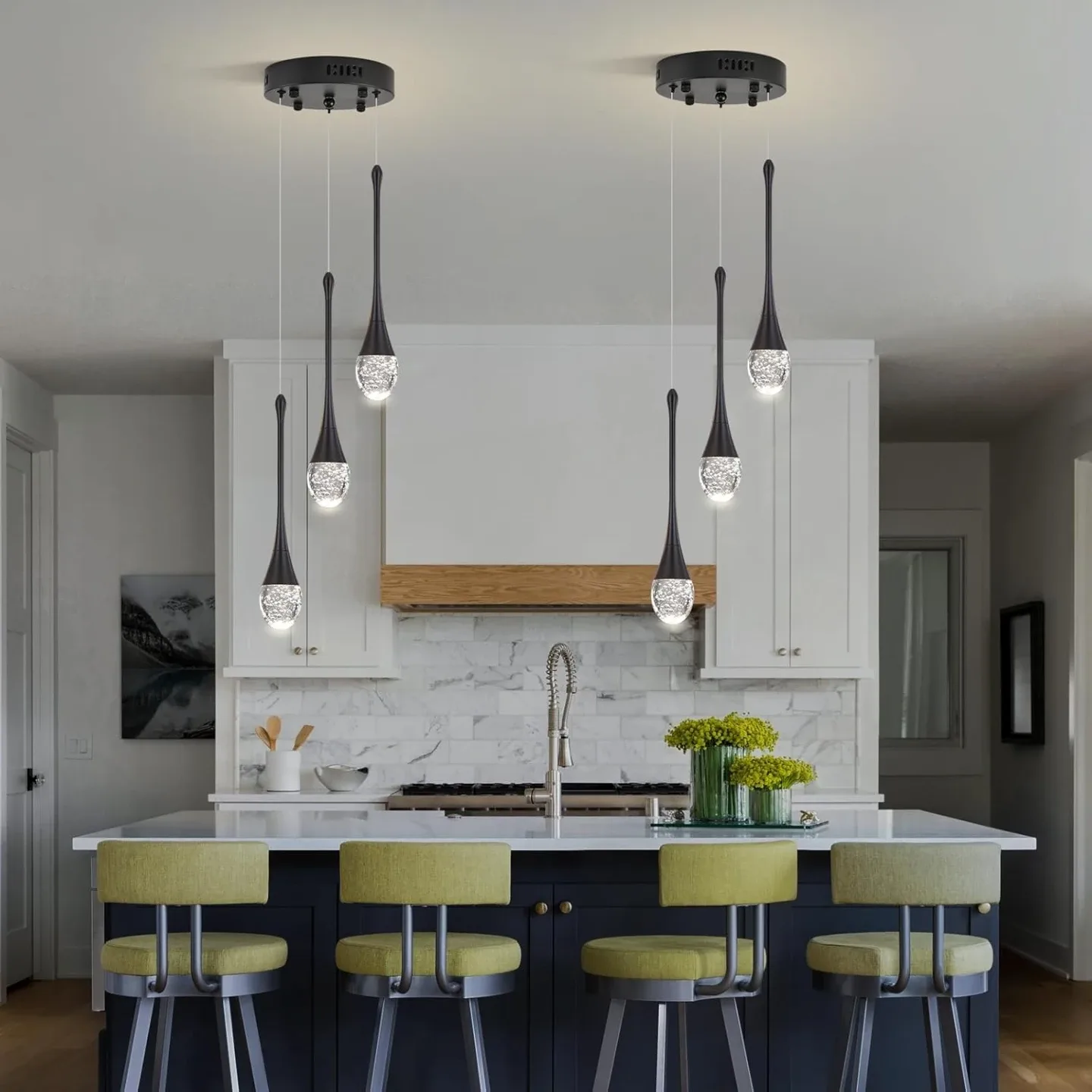 Modern Crystal Chandelier 3-Lights BNIB image indicator(9)