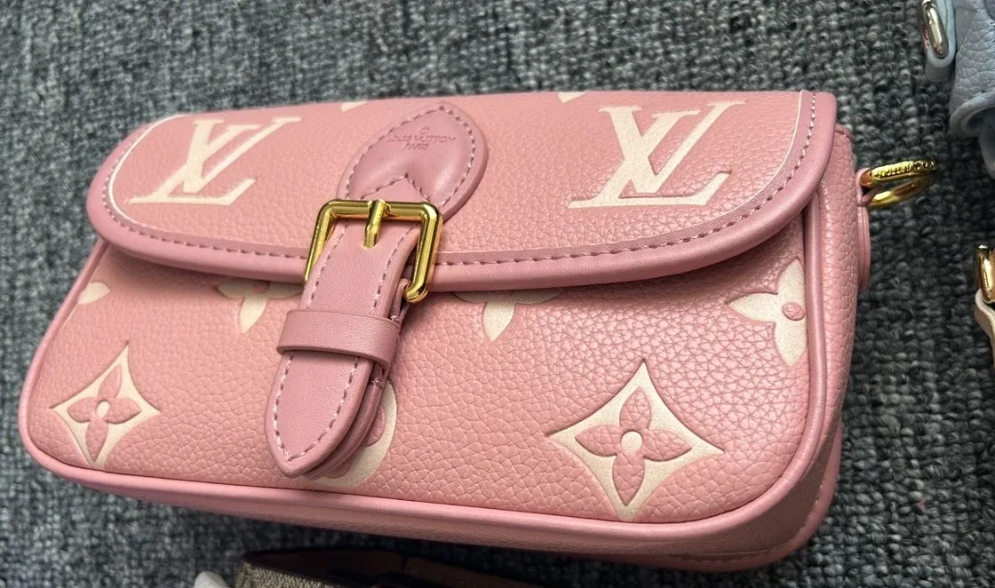 Louis Vuitton Pink Monogram Embossed Leather Bag