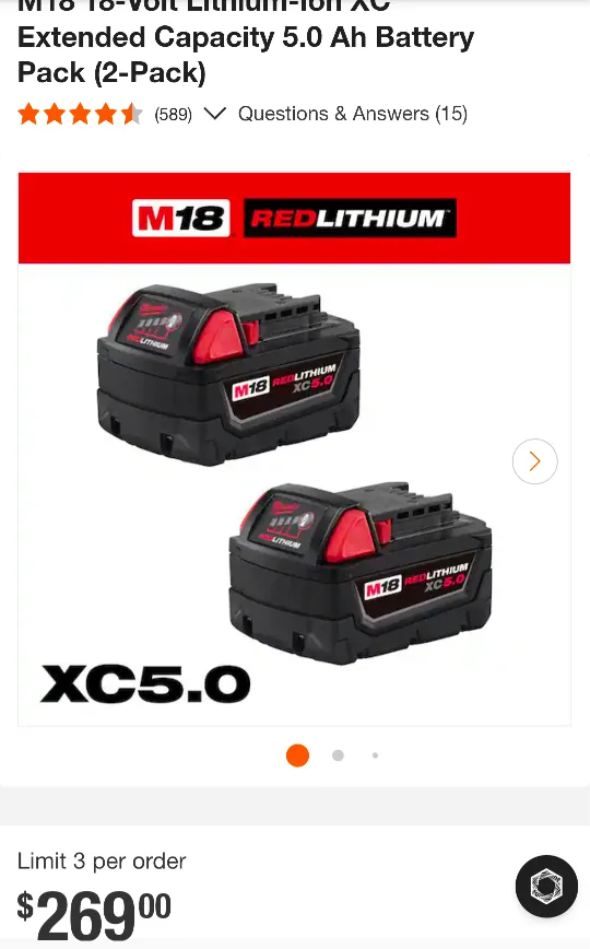 M18 Milwaukee XC 5.0 Lithium Power Starter Kit image indicator(2)