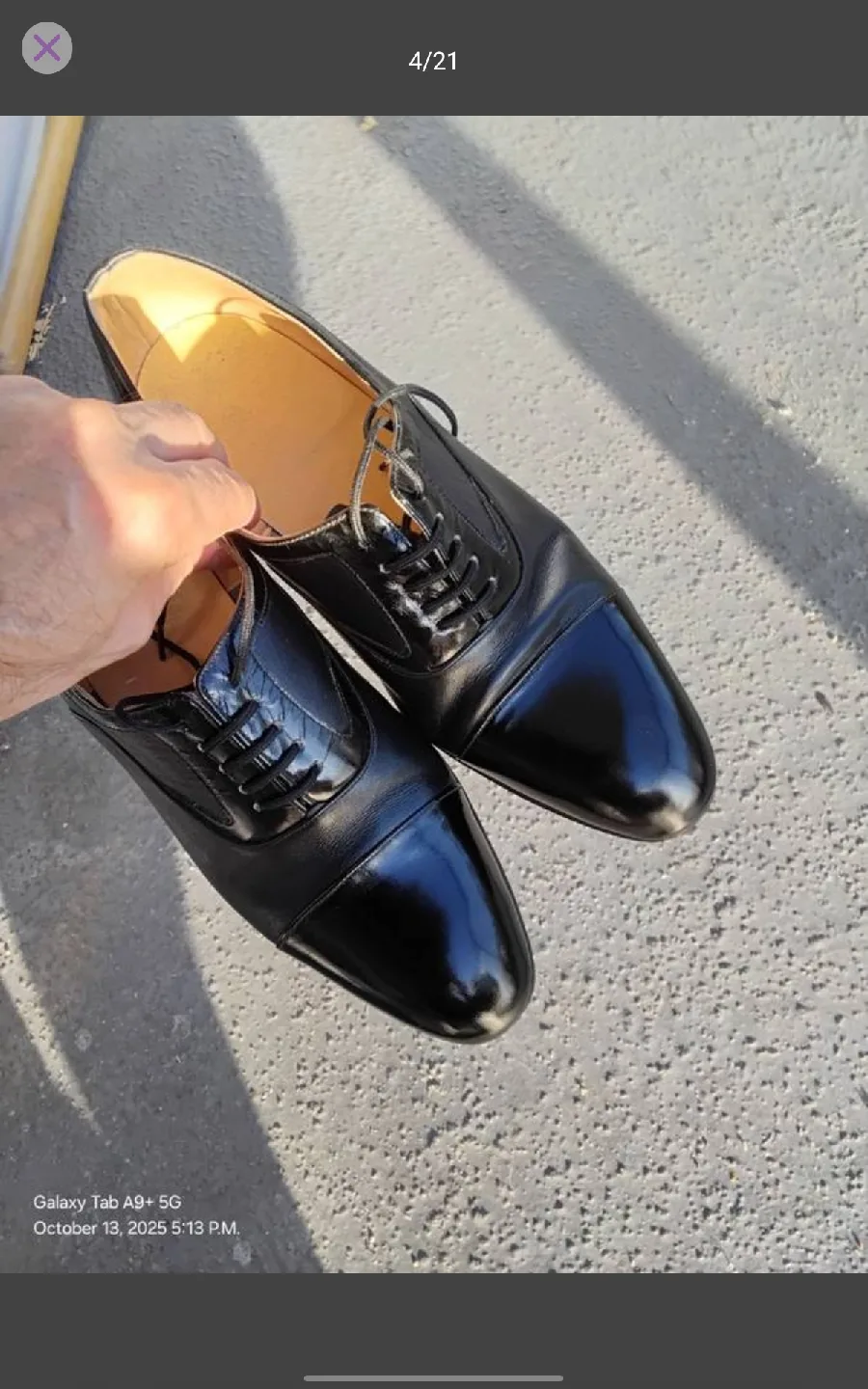 $10  ~ Men's dress shoes in real leather with real leather sole. image indicator(2)