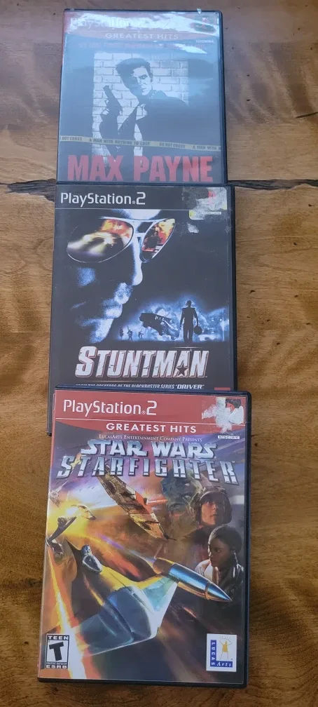 PS2 Games: Stuntman, Max Payne, Star Wars Starfighter