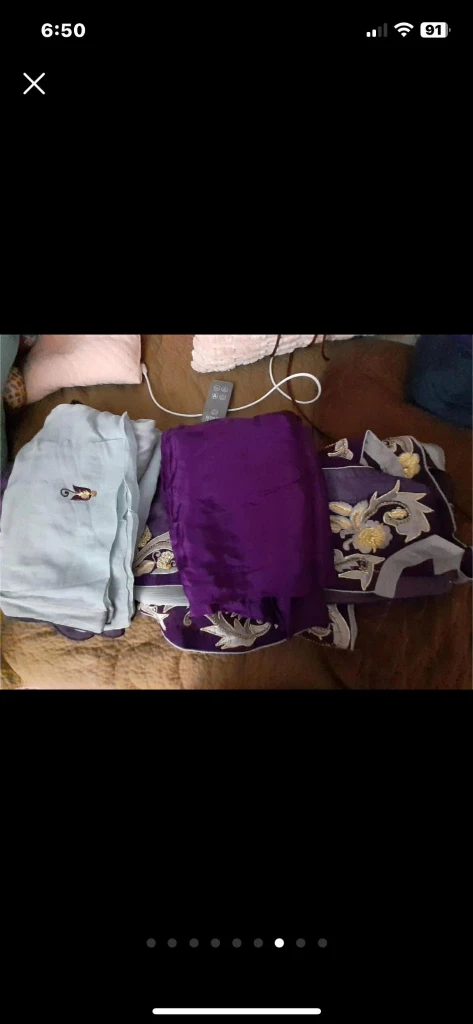 Purple Embroidered Dress - photo 2