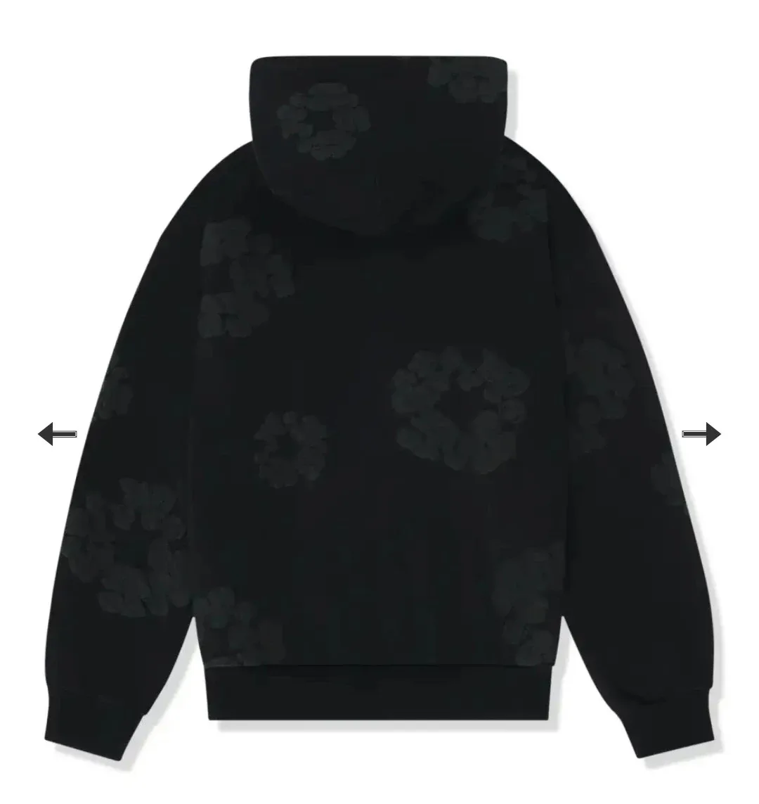 Denim tear Ceramics Black Bloom Hoodie image indicator(2)