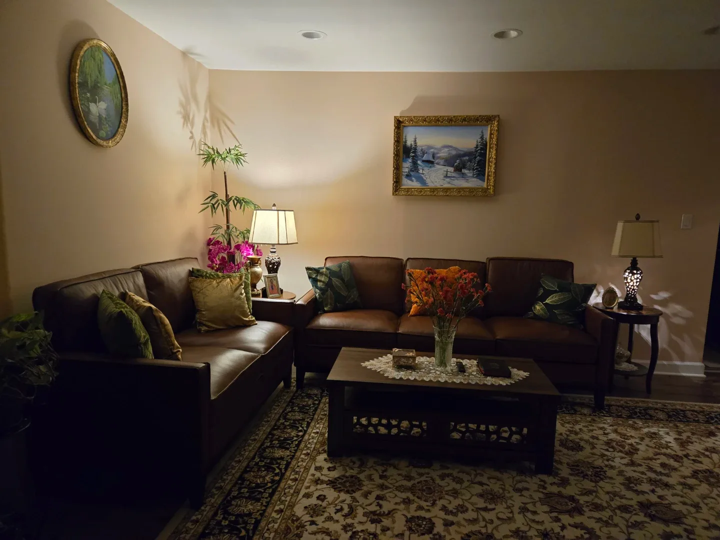 Brown Genuine Leather Sofa Set with Love Seat image indicator(5)