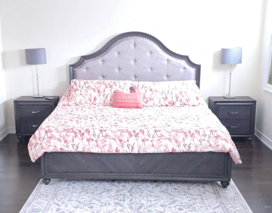 King Size Bed Frame with Headboard