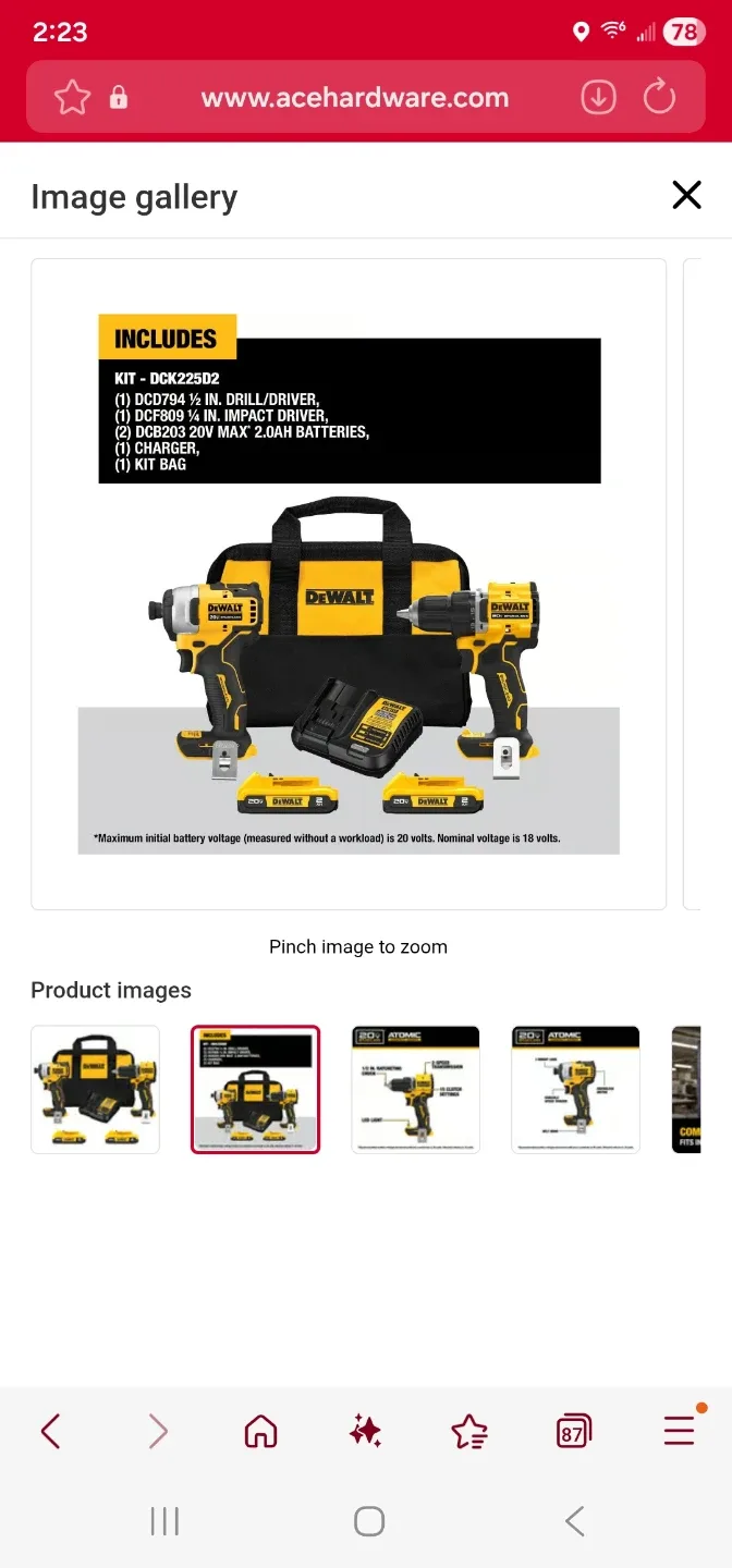 DeWalt 20V MAX Atomic Cordless Drill and Impact Driver Kit