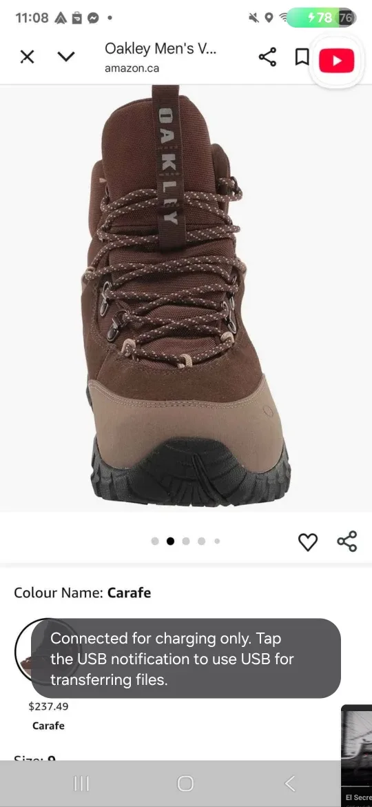 Oakley Men's Vibram Hiking Boots - Carafe - Size 9 (New)