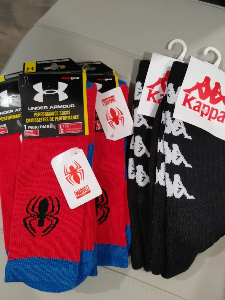 🧡BRAND NEW UNDER ARMOUR SPIDERMAN & KAPPA SOCKS BUNDLE