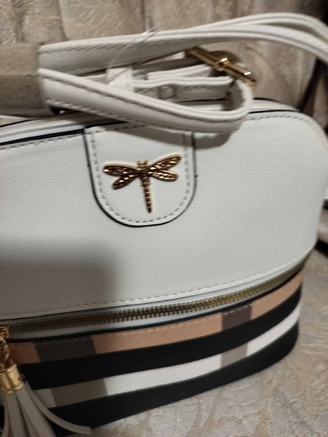 Le Bag White & Striped Crossbody Purse - photo 2