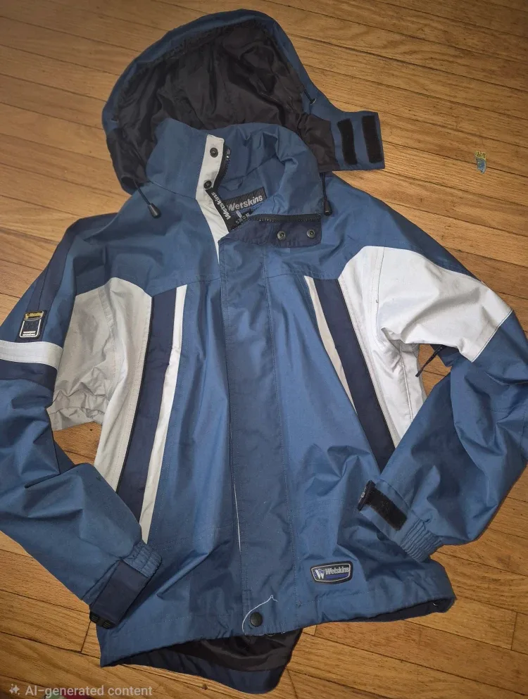 Wetskins Blue & White Ski Jacket kids XL
