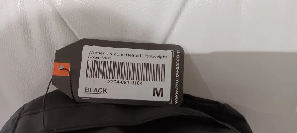 ORORO Women's 4-Zone Heated Lightweight Down Vest - Black M image indicator(2)