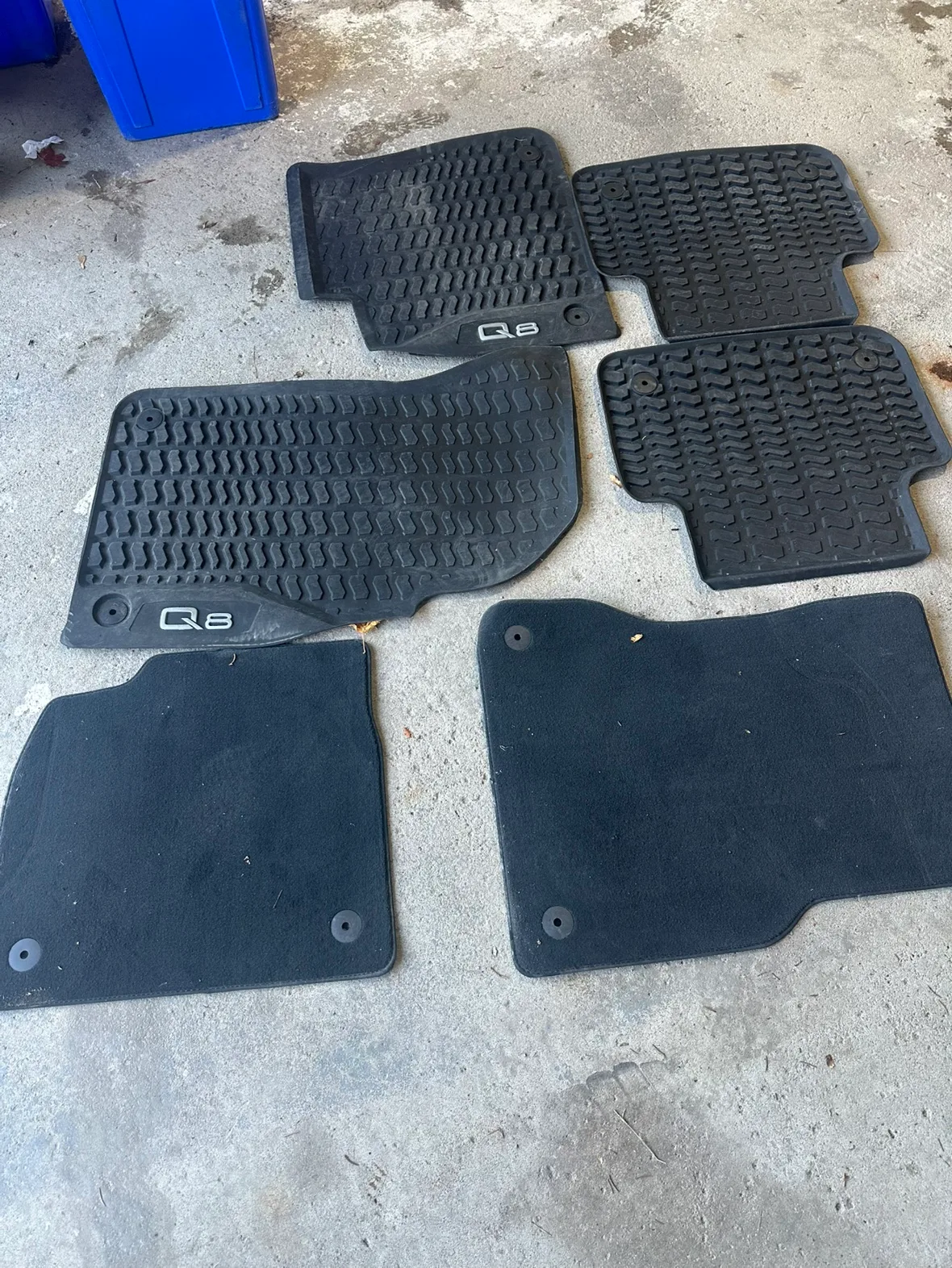 Audi Q8 All Weather Floor Mats - Black