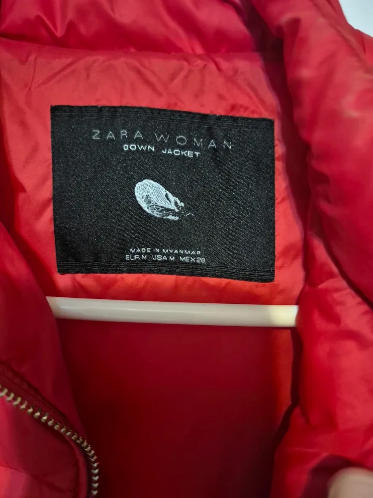 Zara Woman Down Jacket - Red, Size Small image indicator(2)