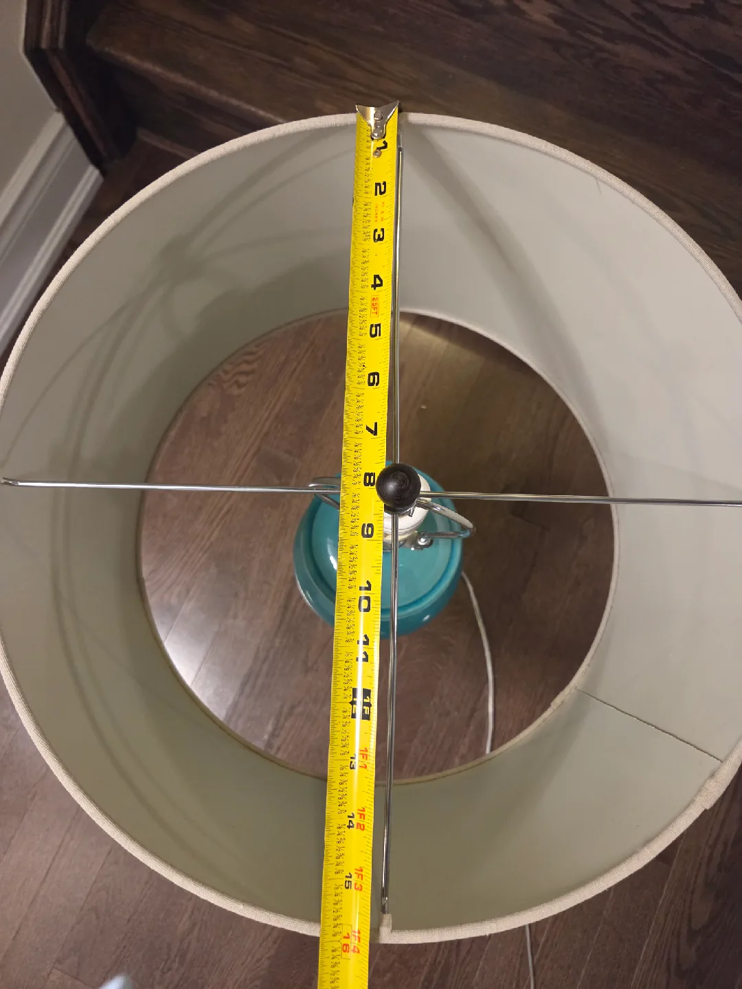 Turquoise Table Lamp with Beige Shade - 27" Tall image indicator(3)