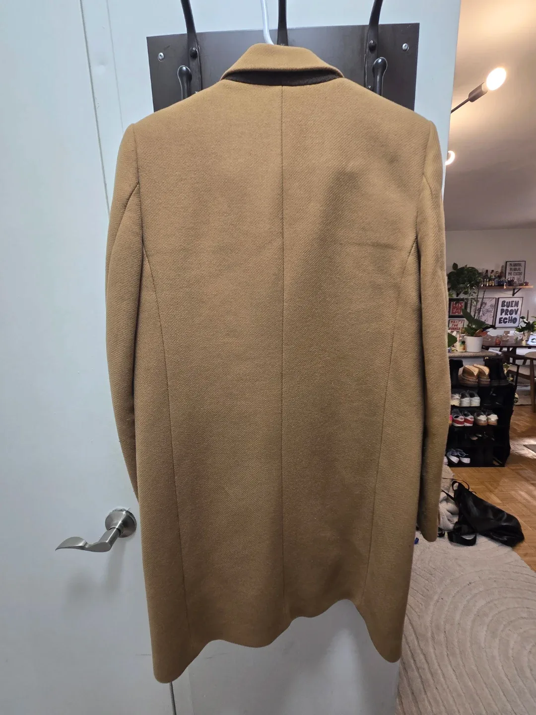 Zara Woman Brown Wool Blend Coat - Size M image indicator(3)