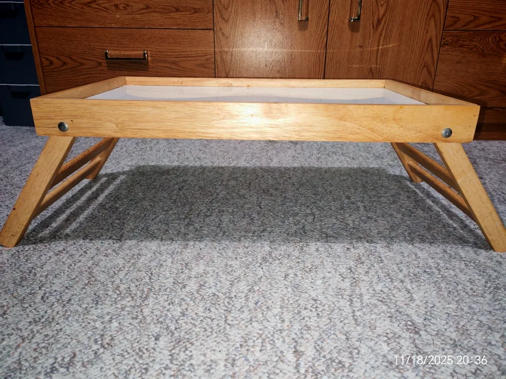 Wooden Folding Bed Tray Table image indicator(2)