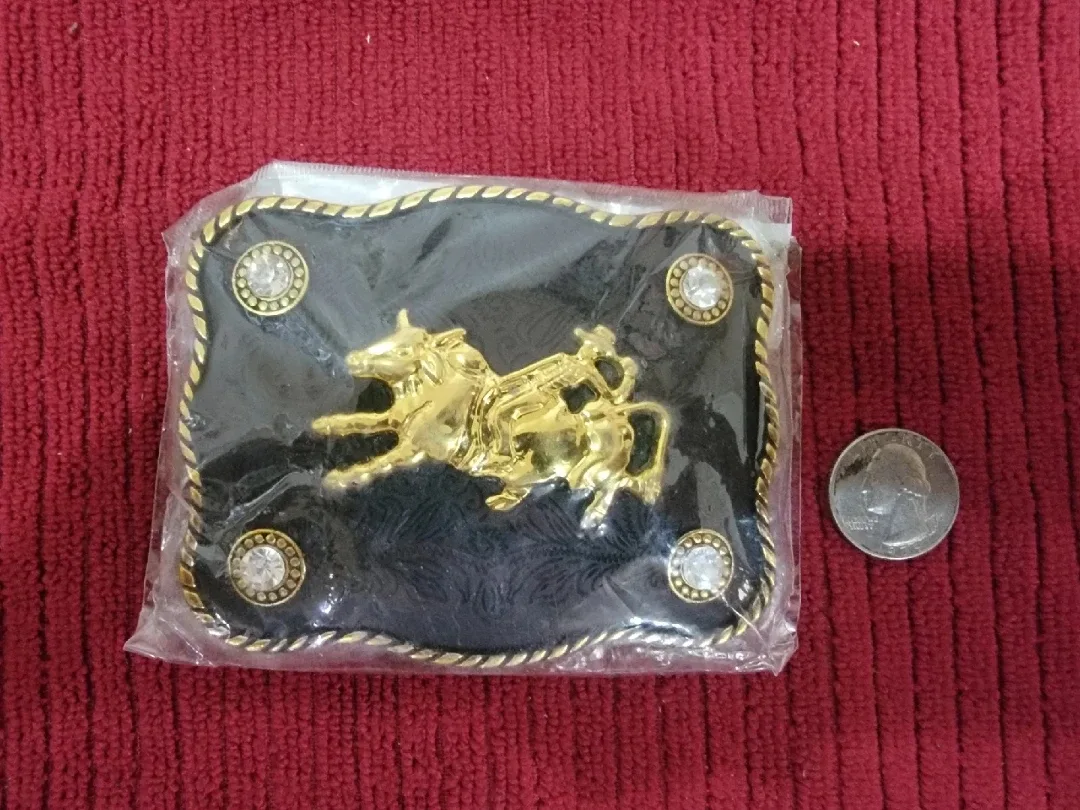 Vintage Horse & Rider Belt Buckle thumbnail