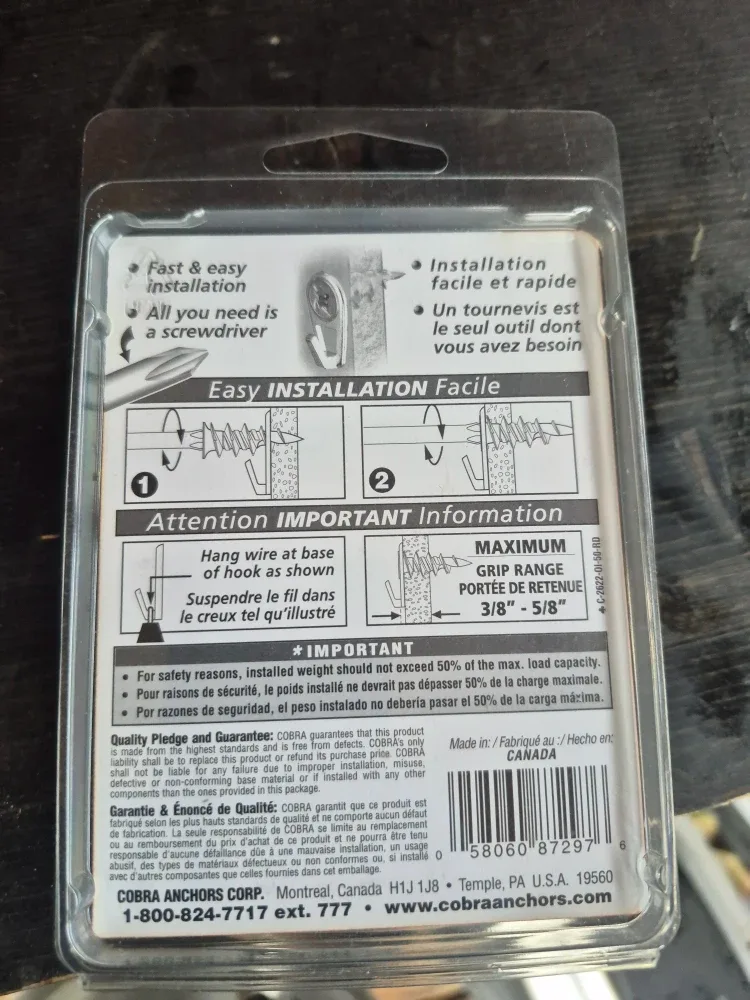 WallDriller Picture Hooks - 10 Pack image indicator(2)