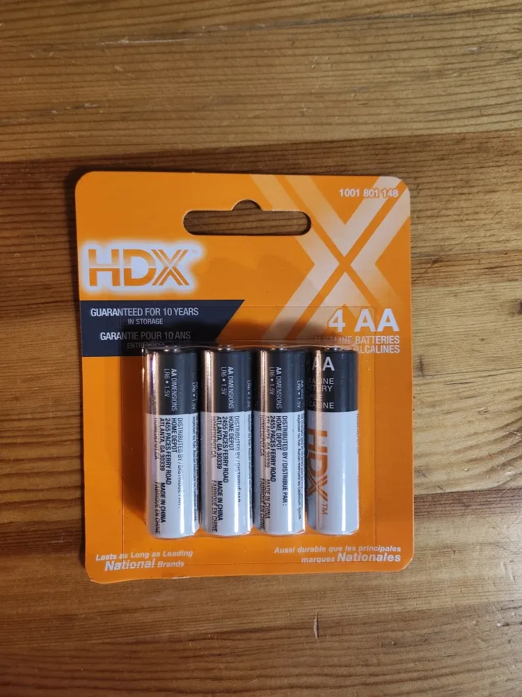 Home Depot HDX Brand - AA Batteries, Microfiber cloth, Zip Ties image indicator(2)