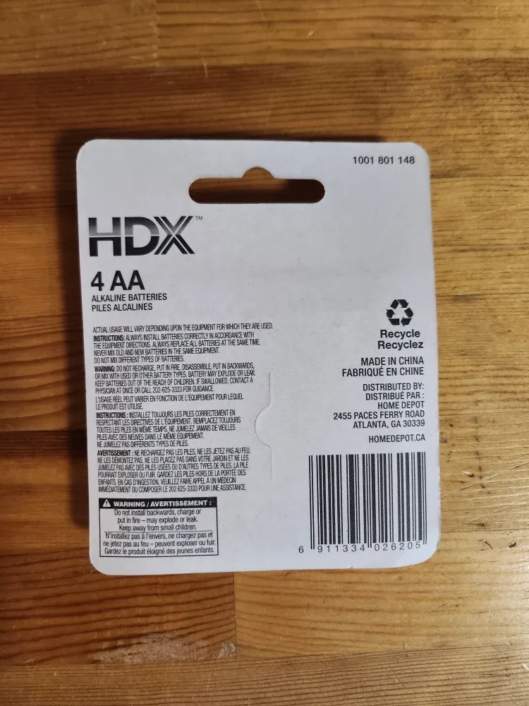 Home Depot HDX Brand - AA Batteries, Microfiber cloth, Zip Ties image indicator(3)