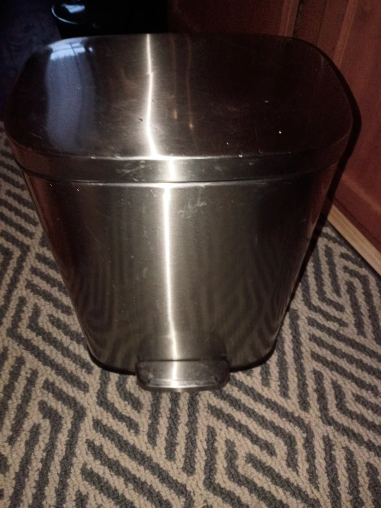 Stainless Steel Step waste paper basket trash can