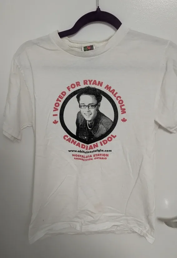 Ryan Malcolm T-Shirt (Canadian Idol) - Men's Size Small
