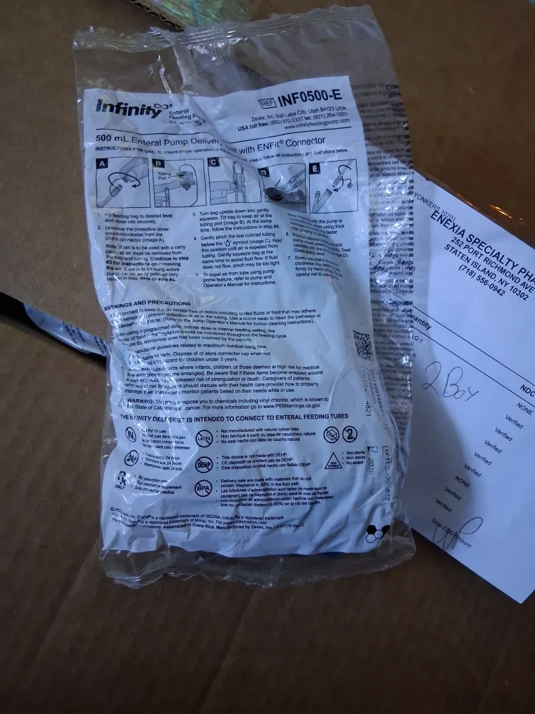 Infinity 500 mL Enteral Pump Delivery Set