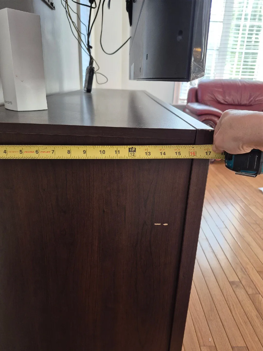 Dark Brown TV Stand - 61" Length image indicator(4)