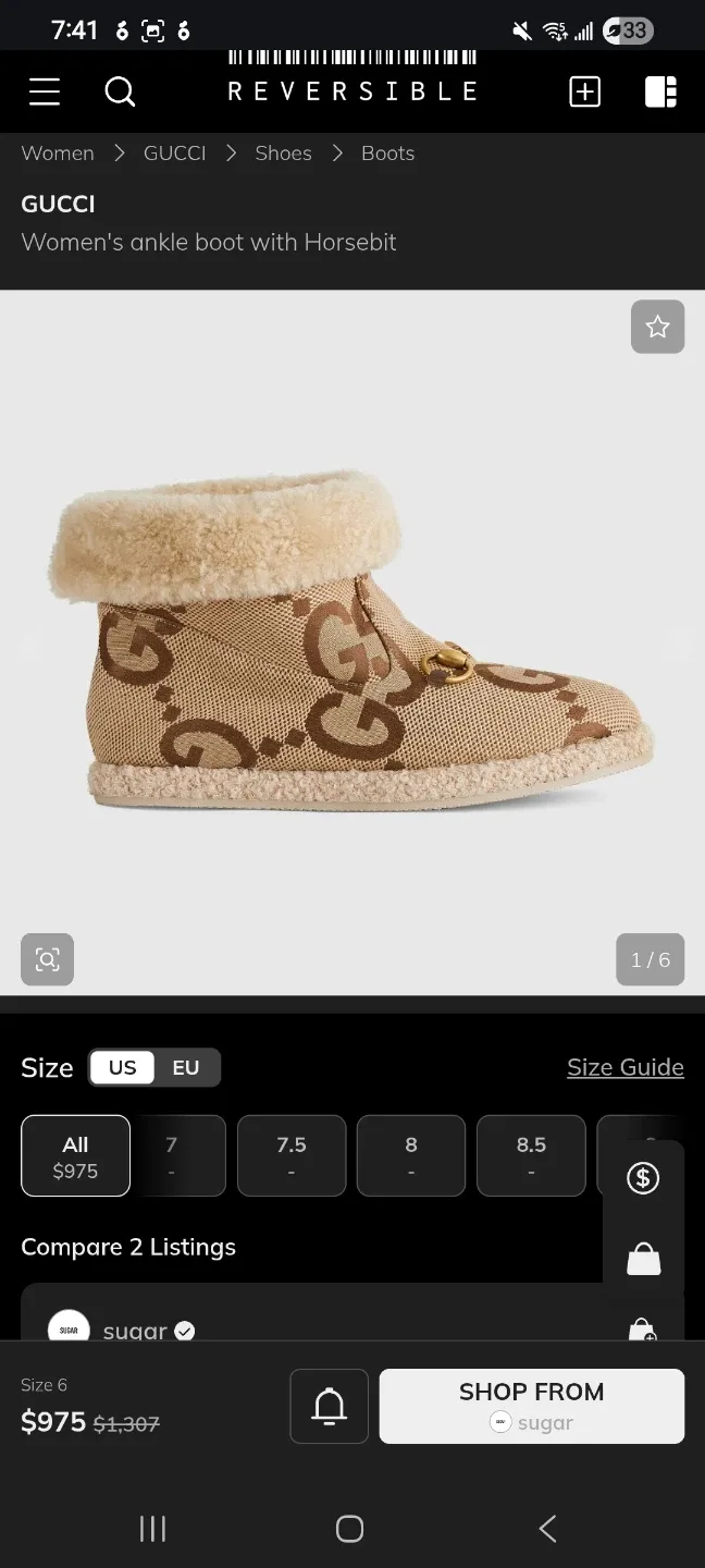 Gucci GG Jumbo Logo Horsebit Shearling Lined Boots image indicator(7)