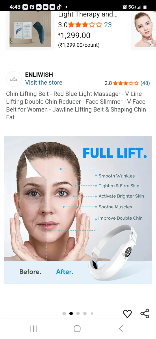 V Face Beauty Device - Chin Lifting Belt image indicator(3)