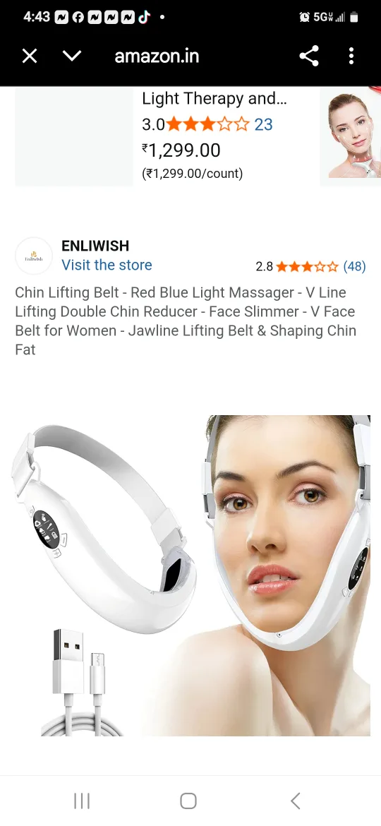 V Face Beauty Device - Chin Lifting Belt image indicator(4)