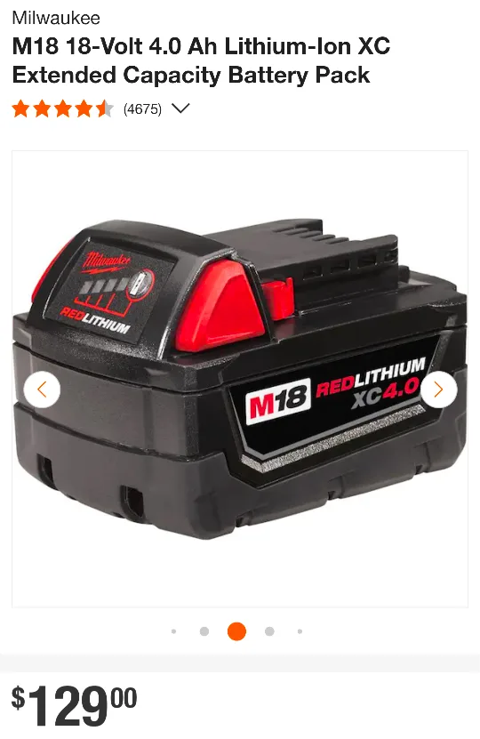 M18 Milwaukee Cordless 1/2" Drill Driver + XC 4.0 Battery image indicator(3)