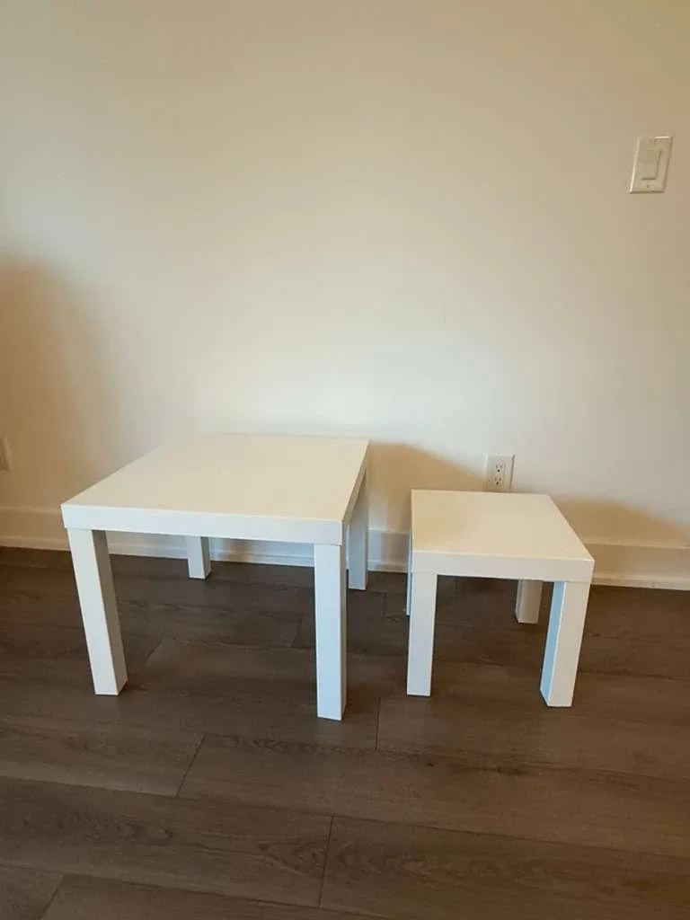IKEA LACK White Side Tables - Set of 2 thumbnail