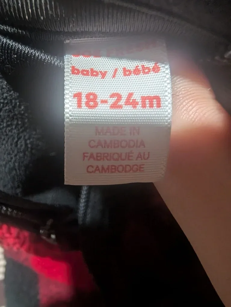 Carter's Baby Buffalo Plaid Hoodie 18-24m image indicator(2)