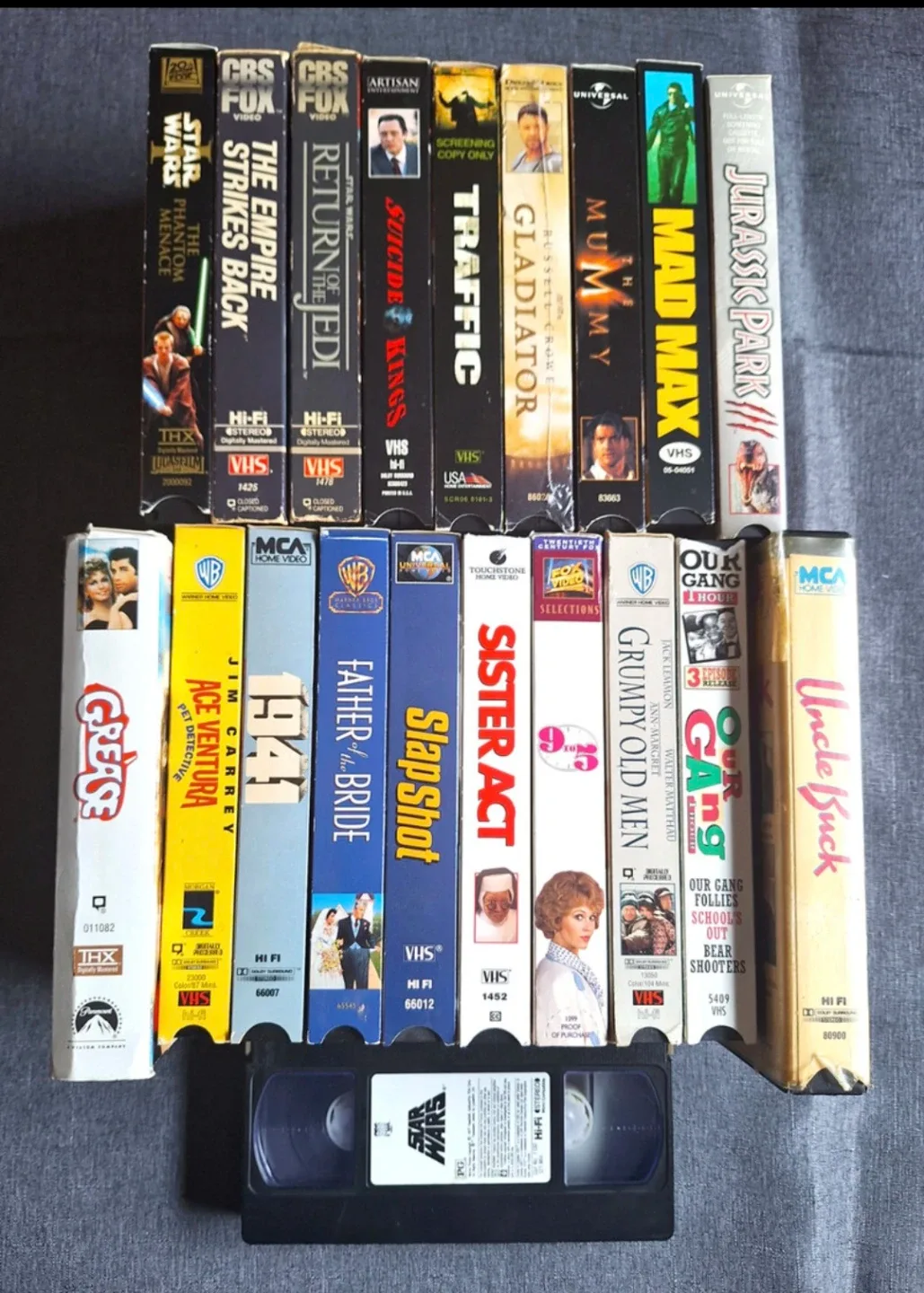 VHS Tapes: Star Wars, Grease, Jurassic Park & More!