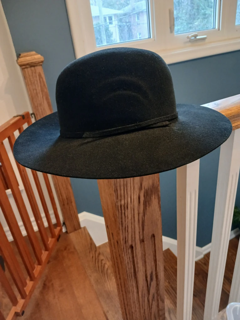 Vintage Soviet Black Wool Hat