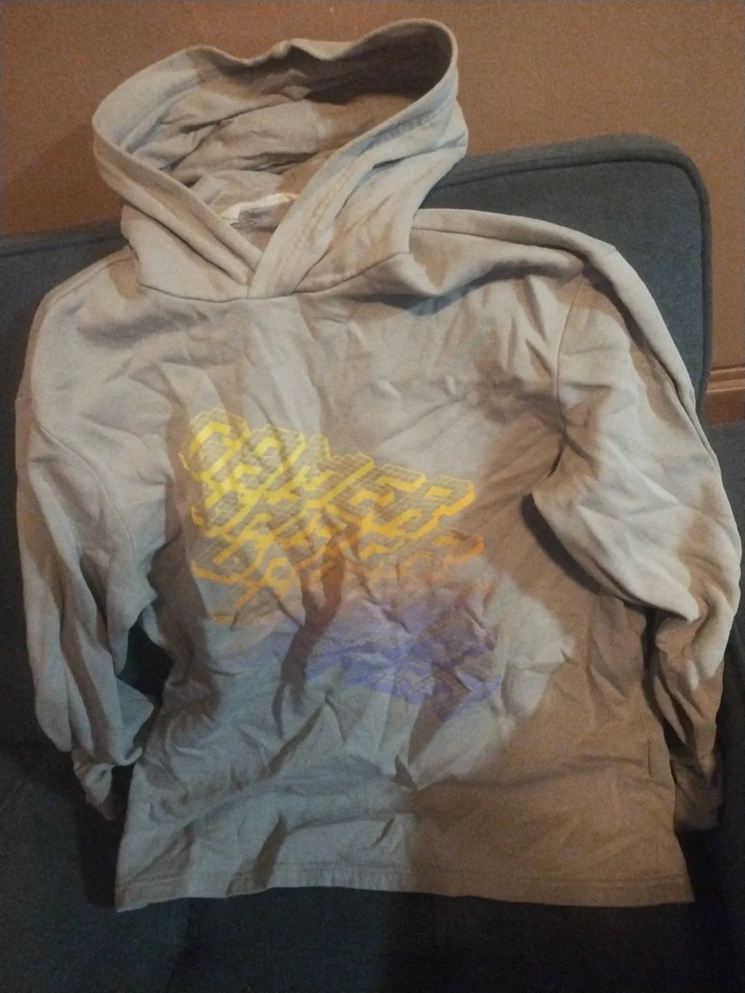 H & M Grey gamer Hoodie thumbnail