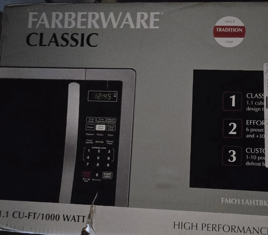 Farberware Classic 1.1 Cu Ft Microwave - photo 2