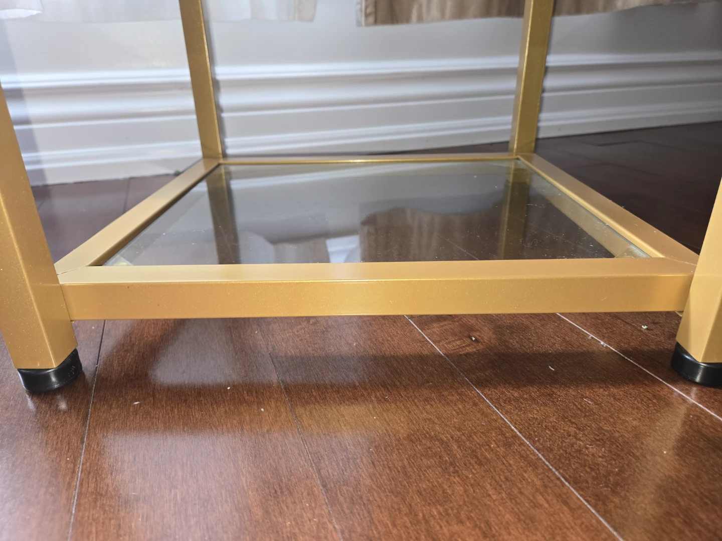 Gold Metal & Glass 3 tier Stand - photo 3