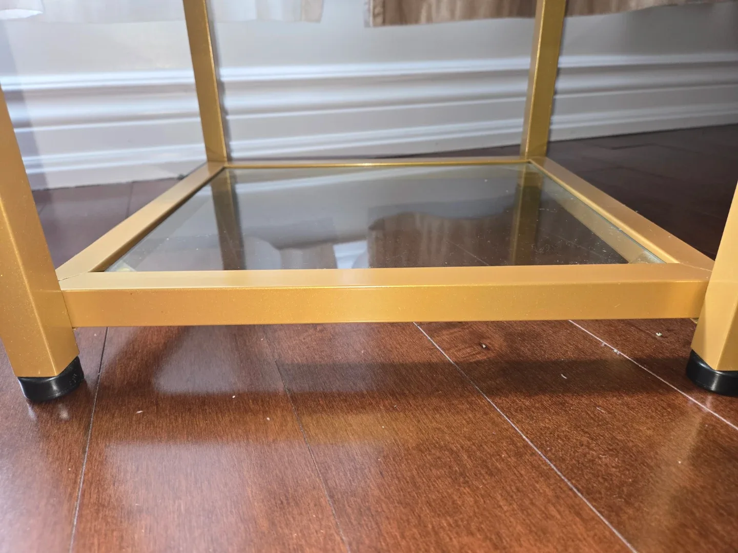 Gold Metal & Glass 3 tier Stand image indicator(3)