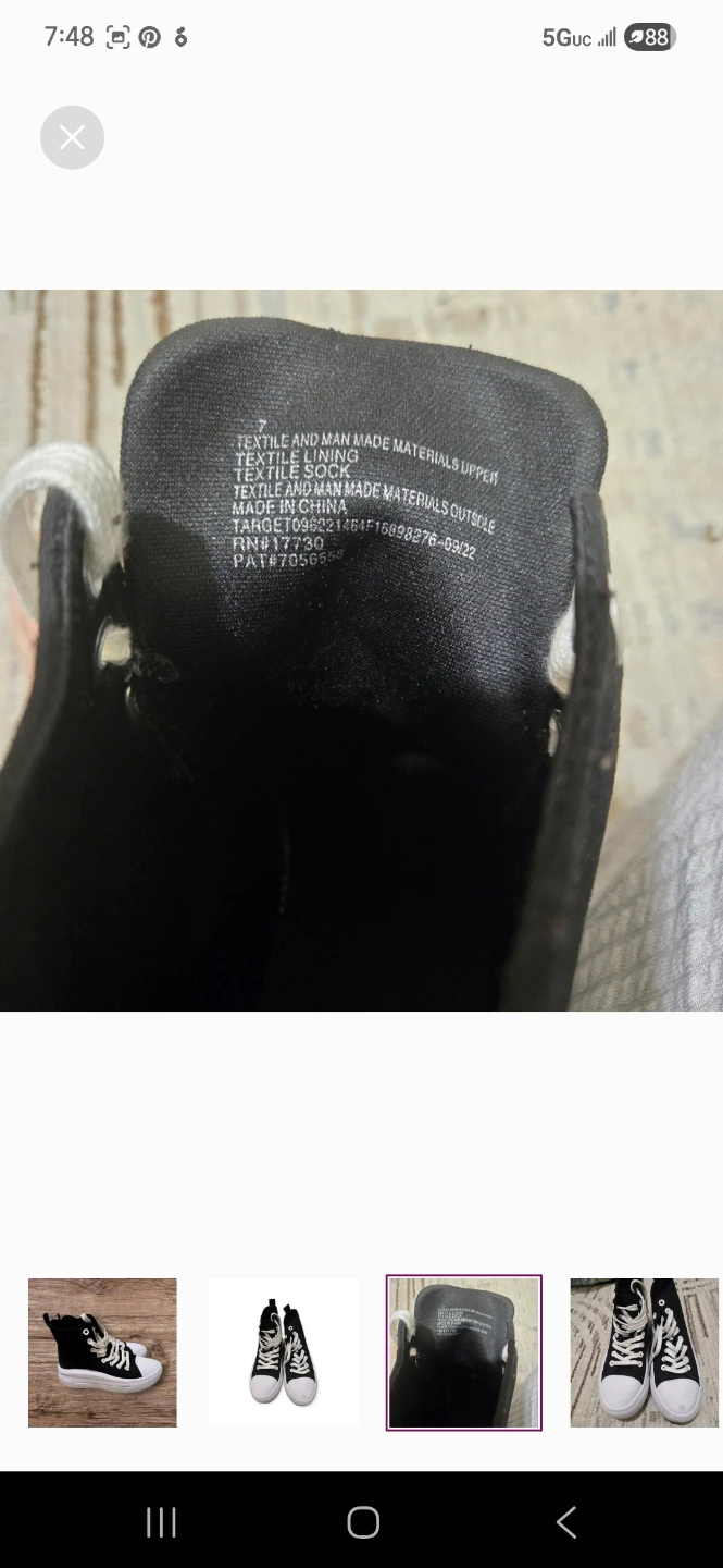 Black sneakers size 7 M  from target - photo 4