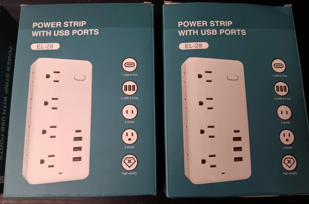 10ft EL-28 Power Strip W/USB Ports (EACH) image indicator(3)