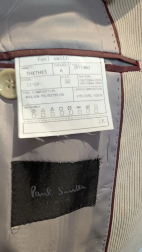 Paul Smith Thethes Beige Blazer - Size 56 image indicator(2)